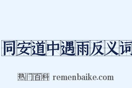 同安道中遇雨反义词是什么意思的图片